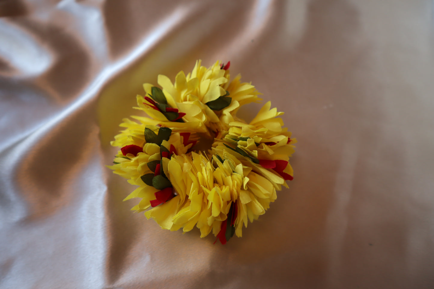 Marigold Scrunchie | Yellow Gajra