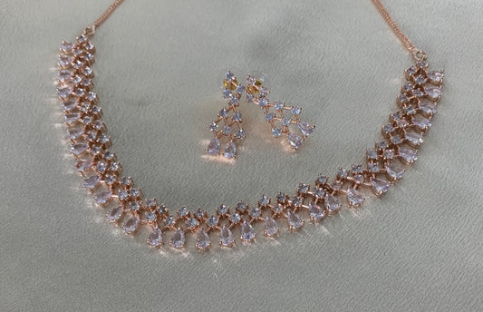Asma| Rose Gold Diamond Necklace