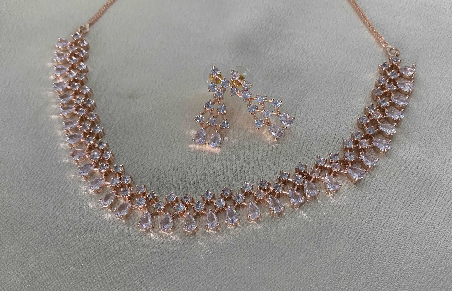 Asma| Rose Gold Diamond Necklace