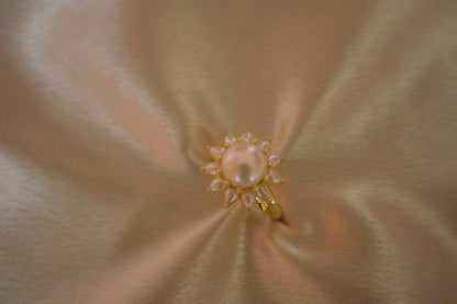 Flower Pearl Ring | Freshwater pearl Ring