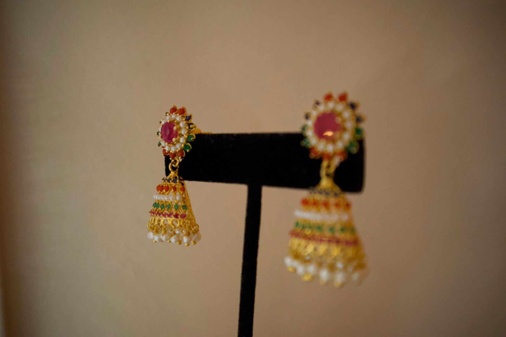 MultiColor Freshwater Pearl Jhumka