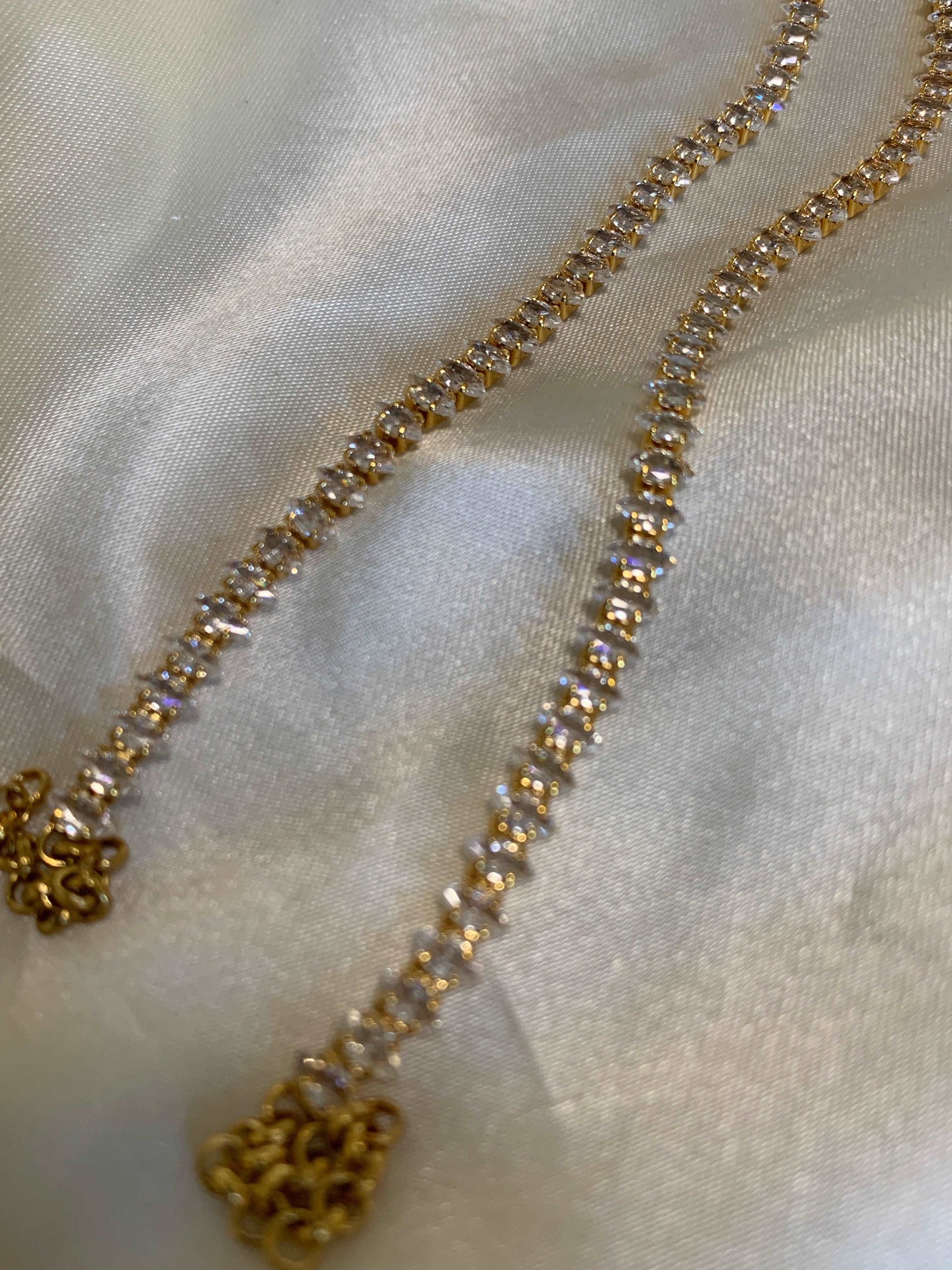 Diamond Anklet | Handcrafted American Diamond Anklet