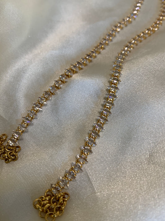 Diamond Anklet | Handcrafted American Diamond Anklet