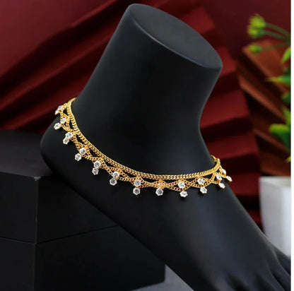 Zehra - Gold Floral Anklet