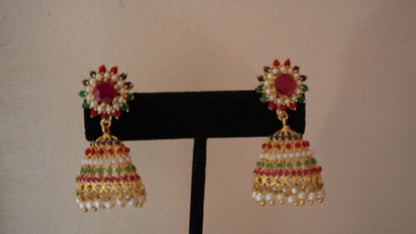 MultiColor Freshwater Pearl Jhumka